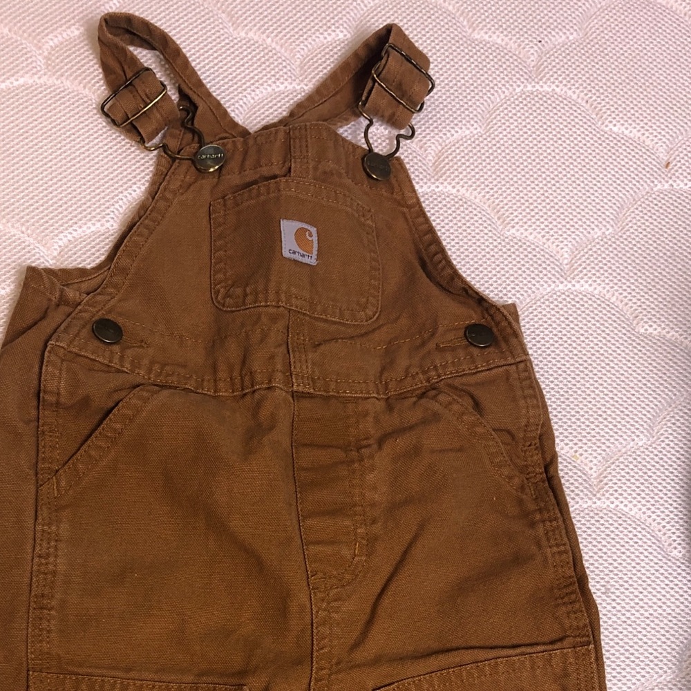 Carhartt canvas bib overalls for your rugged kid!